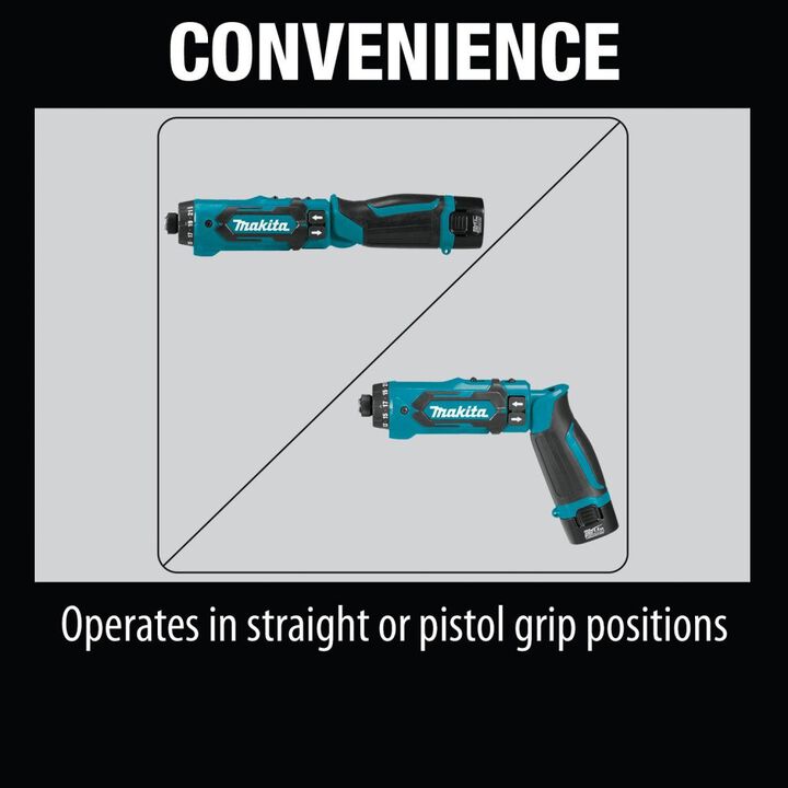 Makita 7.2V 1/4inch Hex Driver Drill Kit with Auto Stop Clutch, large image number 1