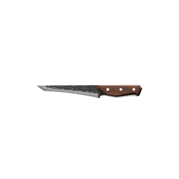 TRUE Primal Forge Steel Blade Tanto Slicer Knife with Wood Handle, large image number 0