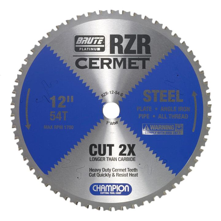 Champion Cutting Tool Cermet Tipped Circular Saw Blade 12in (Steel Cutting)