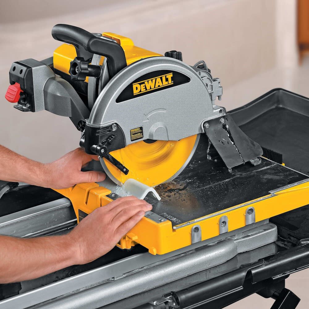 DEWALT 10 Inch Corded Wet Tile Saw & Wet Tile Saw Stand for D24000 Bundle, large image number 15