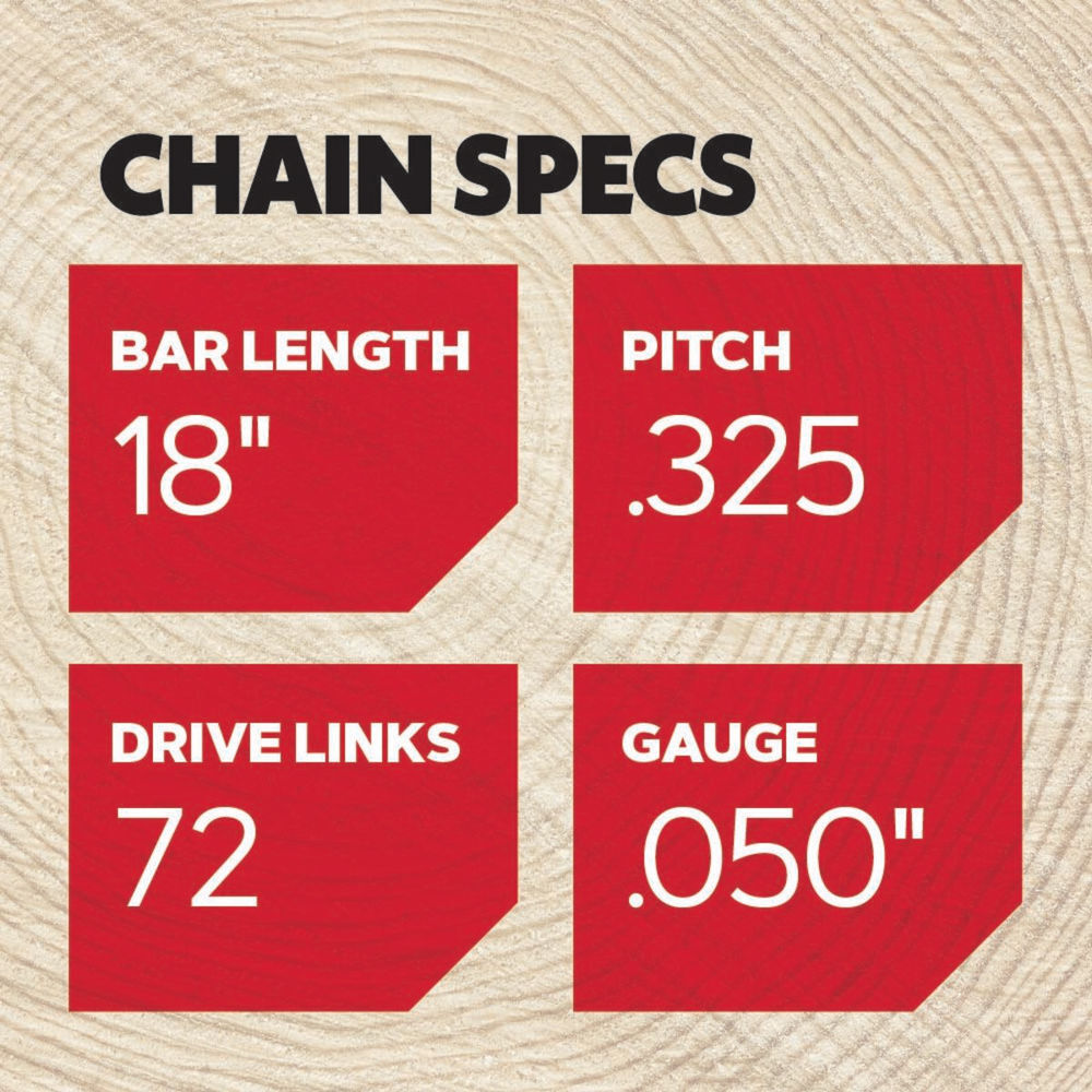 Oregon 95TXL 18 Inch x 0.325 Inch x 0.05 Inch 72 DL Replacement Saw Chain, large image number 5