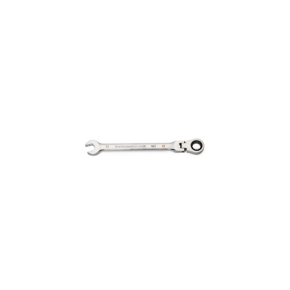 GEARWRENCH 12mm 90T 12 Point Flex Head Ratcheting Combination Wrench, large image number 1