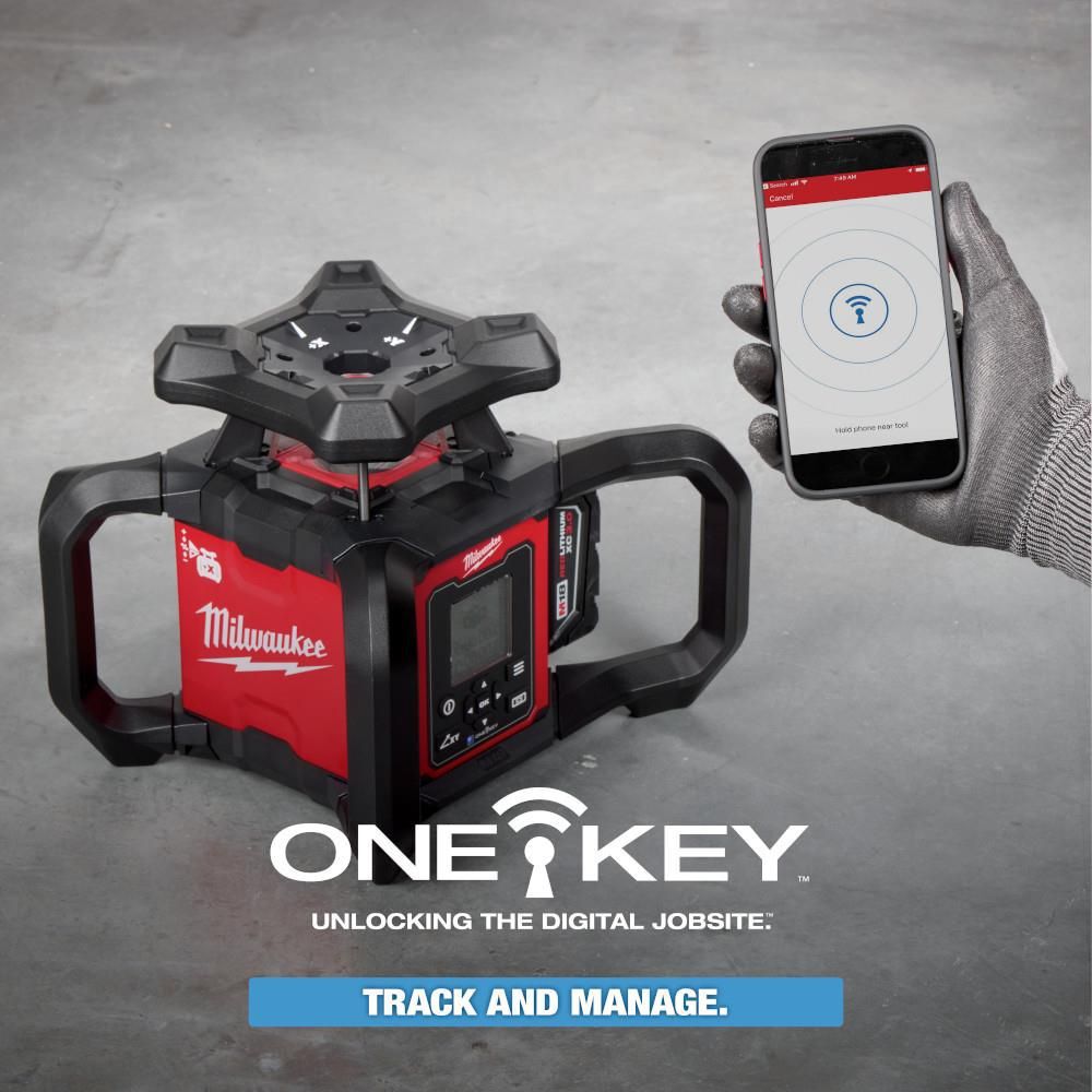 Milwaukee M18 Red Exterior Dual Slope Rotary Laser Level Kit with Receiver & Remote, large image number 12