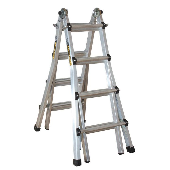 Metaltech 17ft Telescoping Multi-Position Ladder Aluminum Grade 1A