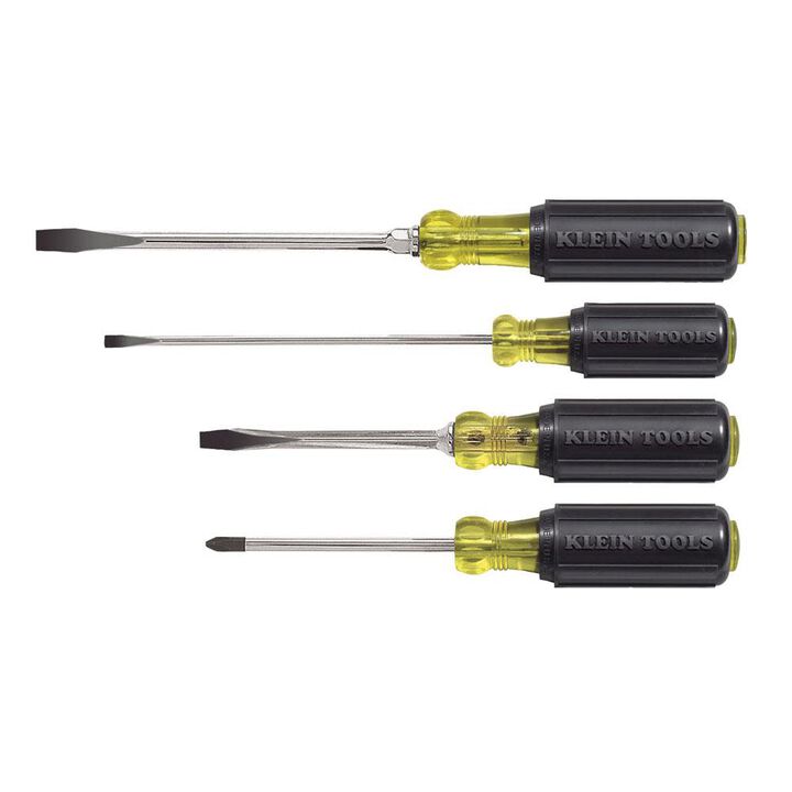 Klein Tools Cushion-Grip Screwdriver Set 4 Pc