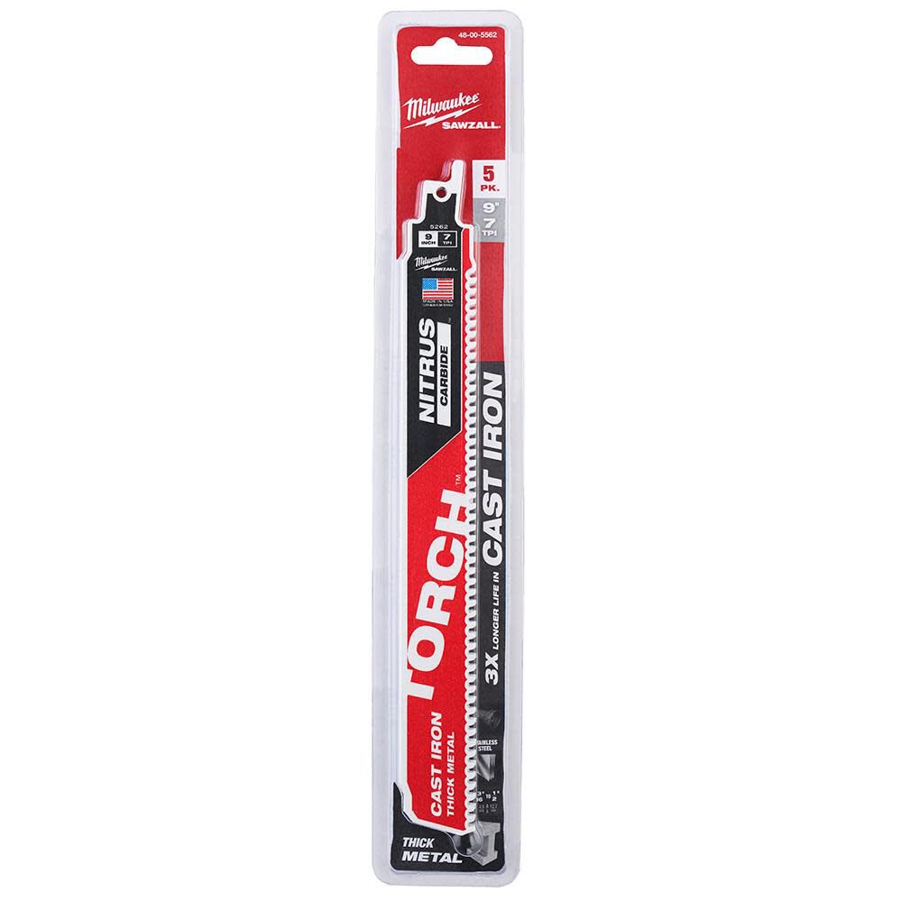 Milwaukee 9inch 7TPI The TORCH for Cast Iron with NITRUS CARBIDE 5PK, large image number 15