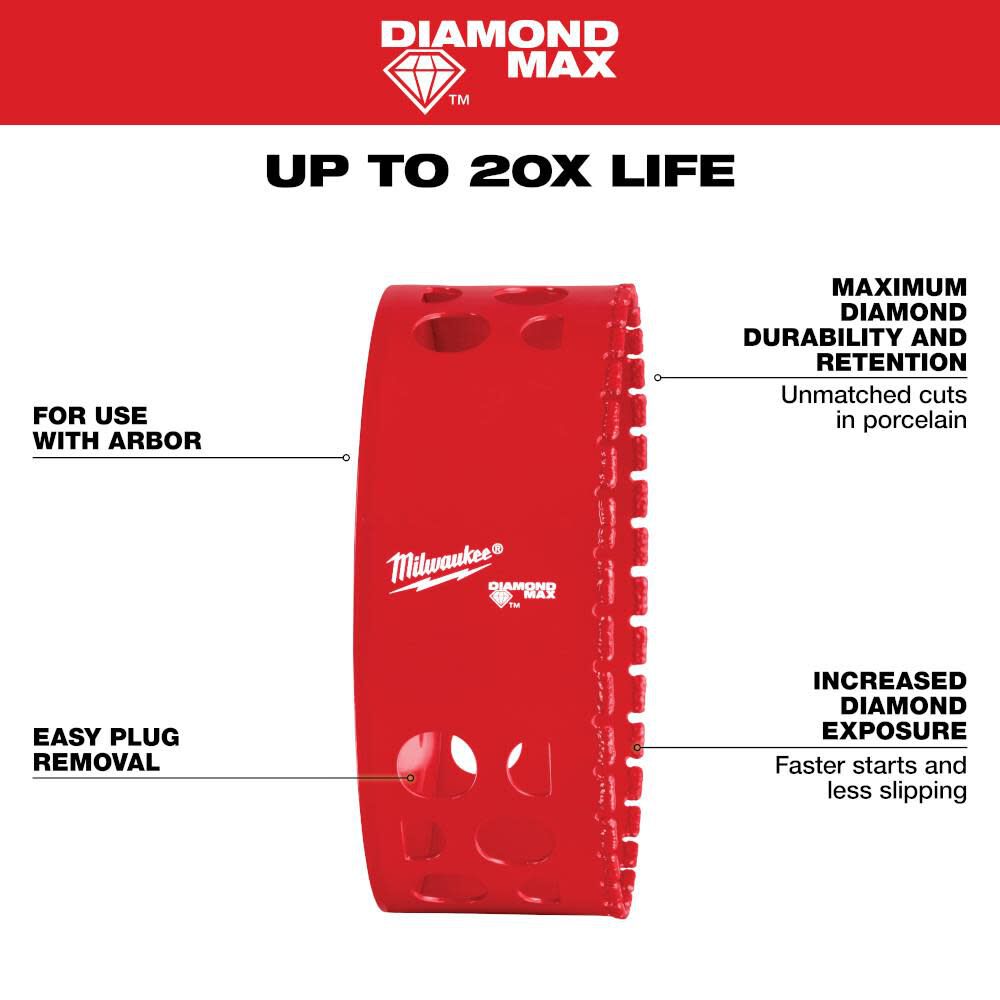 Milwaukee 4-1/2 Inch Diamond Max Hole Saw, large image number 4