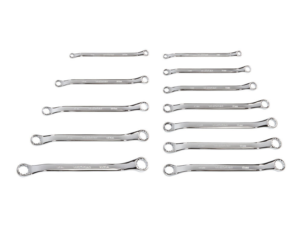 Tekton 45-Degree Offset Box End Wrench Set 12 Piece 1/4-13/16 Inch 6-19 mm, large image number 1