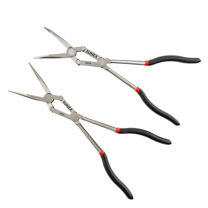 Sunex Dual Joint Extended Reach Pliers Set 2 Pieces