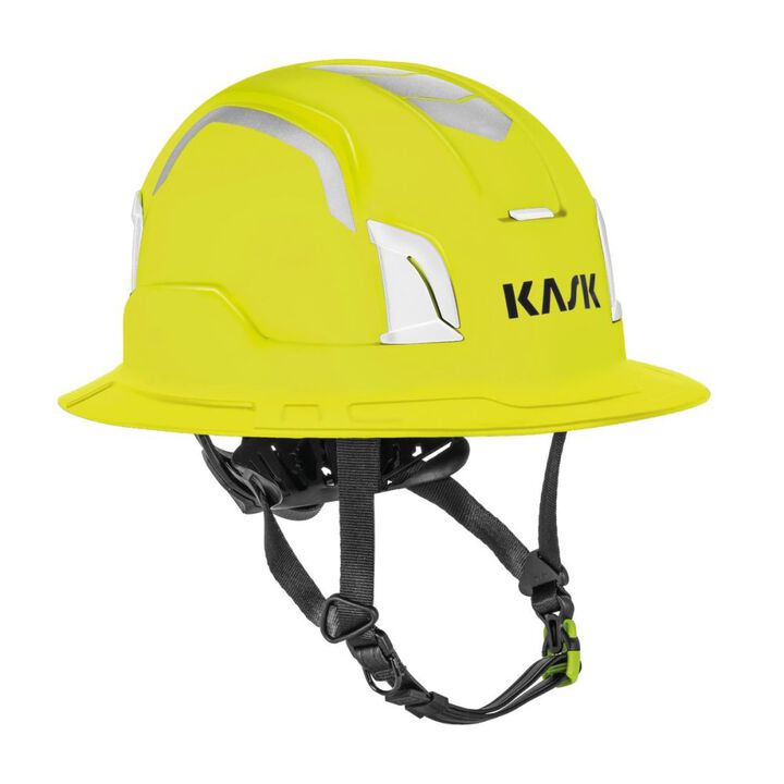 KASK America Zenith X2 Full Brim Safety Helmet with Reflective Decals Yellow