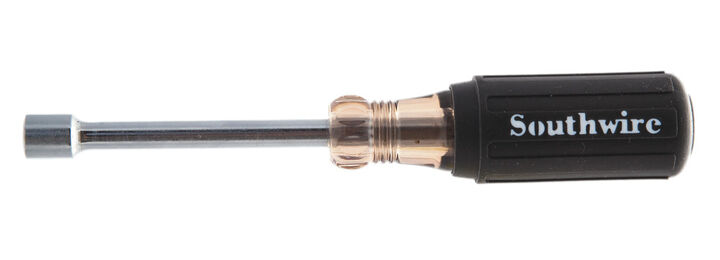 Southwire 1/4in Comfort Grip Hollow-Shaft Nut Driver with 3in Shank
