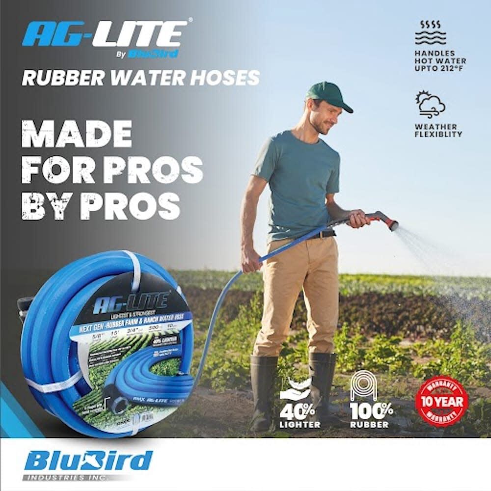 BluBird AG-LITE 1 Inch x 6 Ft. Rubber Lead In Water Hose, large image number 6