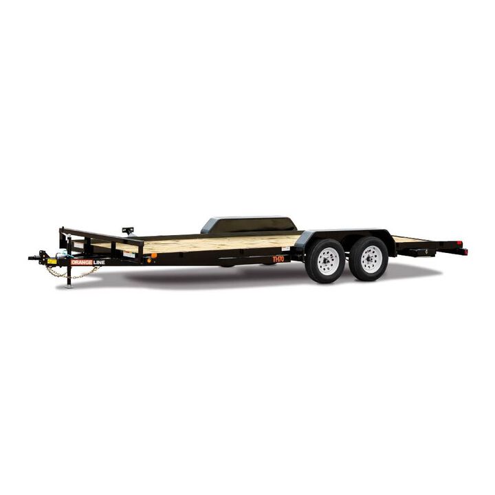 Orangeline Utility Trailer 83in x 20' Tractor Hauler Pipe Top, large image number 0