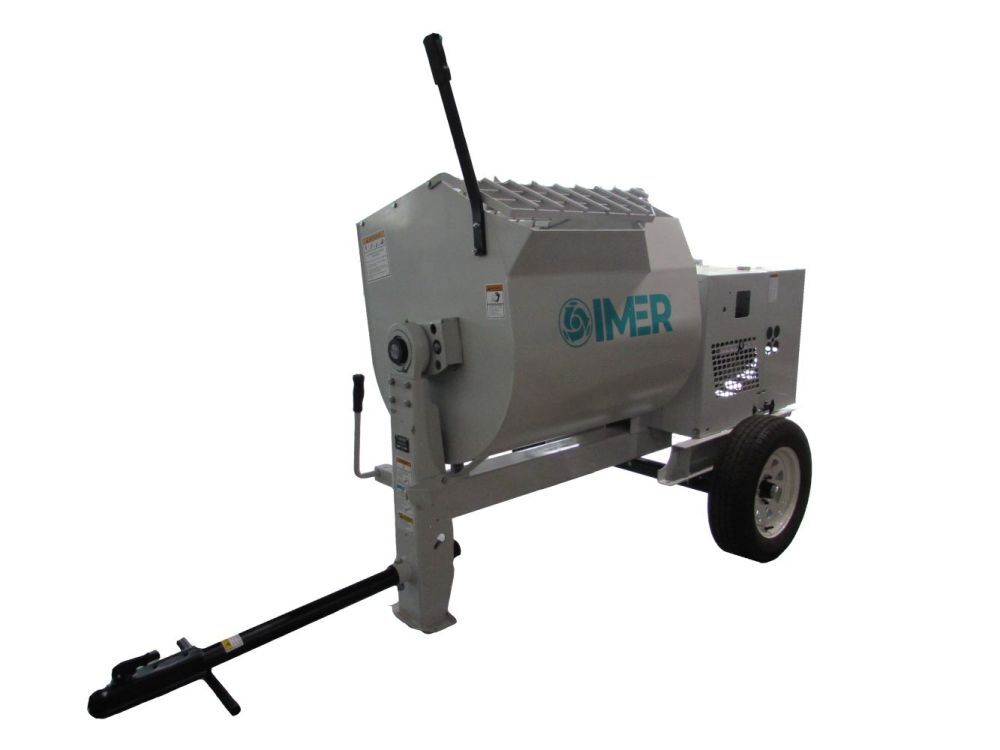 IMER 12 Cu ft Steel Drum Mortar Electric Mixer with Electric Motor, large image number 2