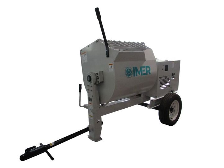 IMER 12 Cu ft Steel Drum Mortar Electric Mixer with Electric Motor, large image number 1
