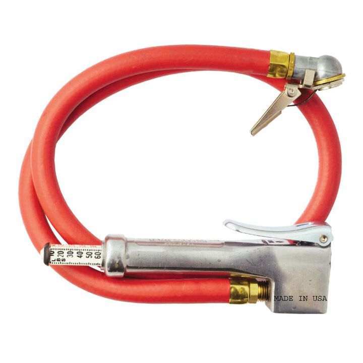 Milton (523) Bayonet Tire Inflator Gauge - Grip-Style Air Chuck Head to Lock onto Valve 120 Max PSI