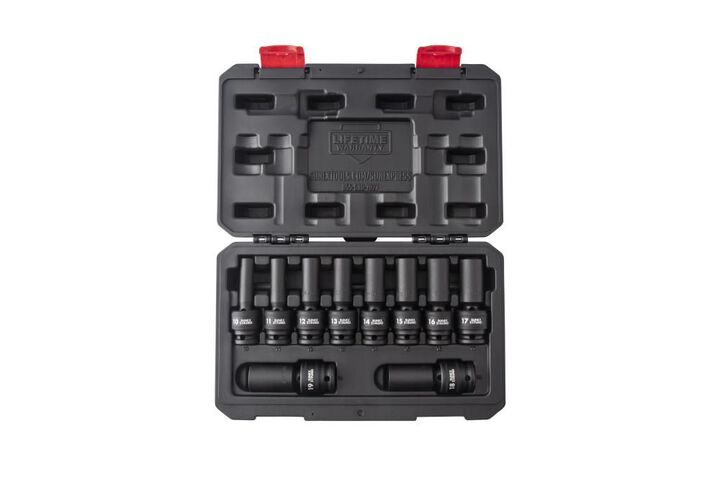 Sunex 10 pc. 1/2 In. Drive Metric Universal Deep Impact Socket Set