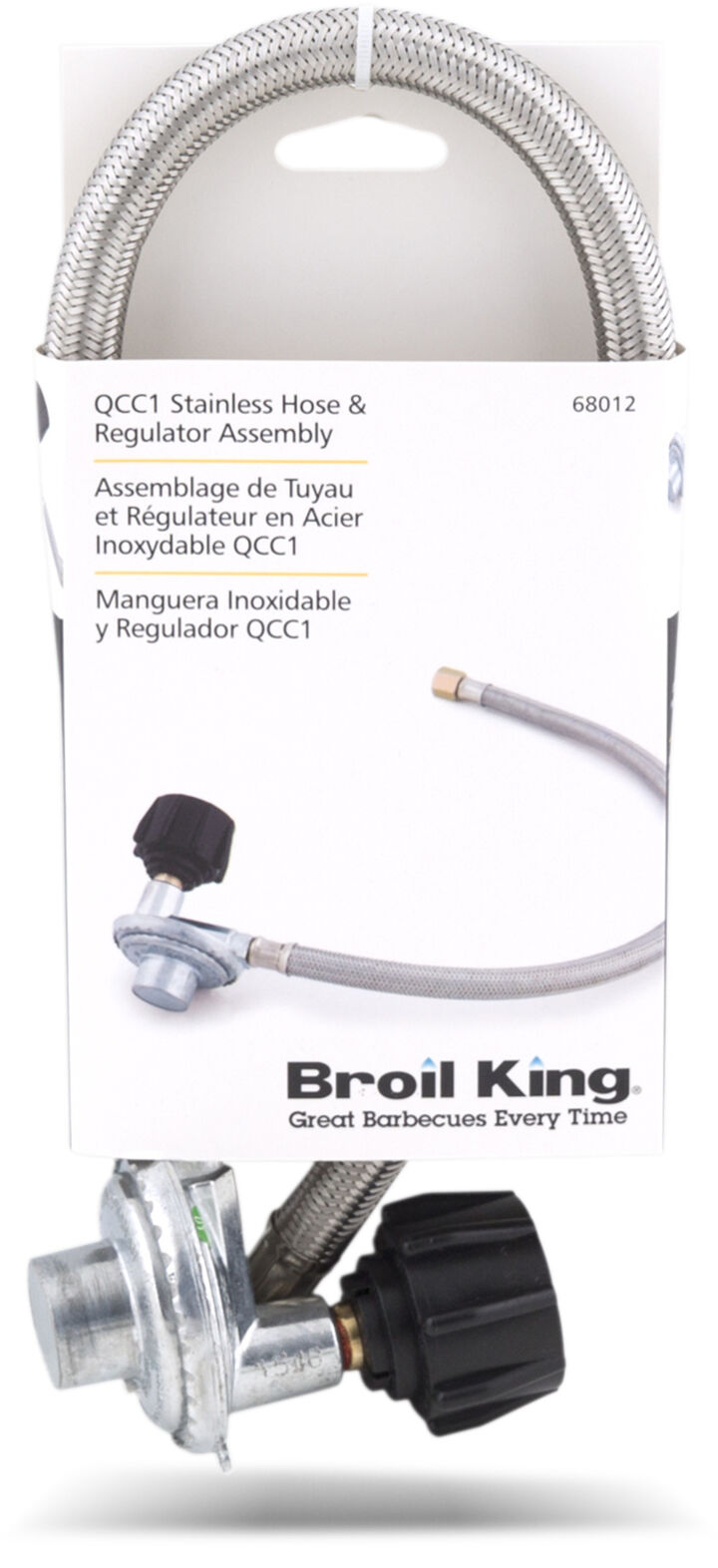 Broil King Braided Stainless Steel QCC1 Hose with Regulator, large image number 2