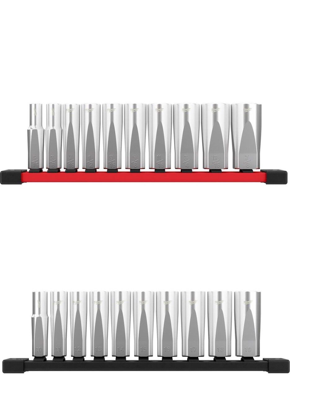 Milwaukee 3/8in Drive 10pc Deep Metric Sockets & 10pc SAE Deep Sockets, large image number 1