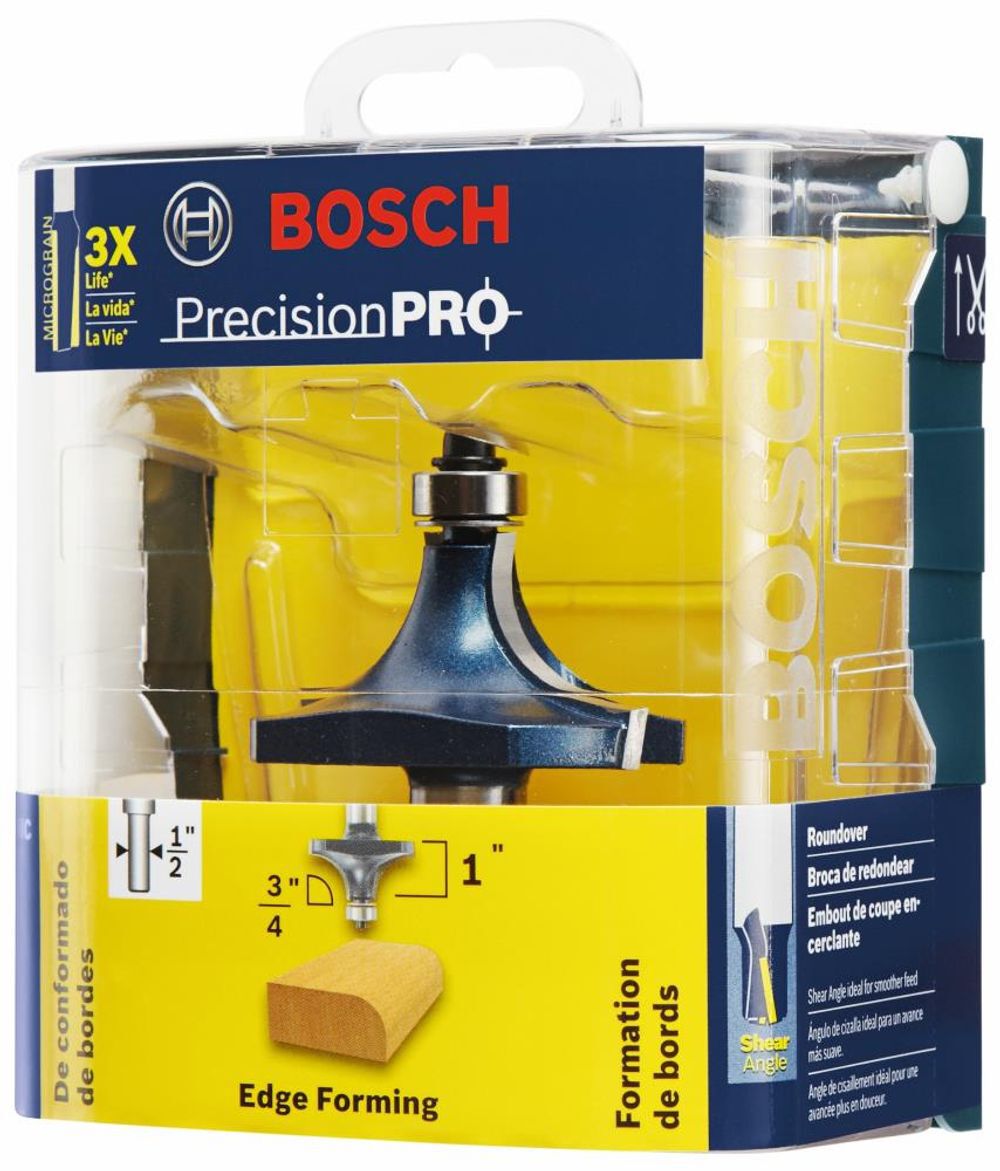 Bosch 3/4in x 1in Carbide Tipped Roundover Router Bit, large image number 3