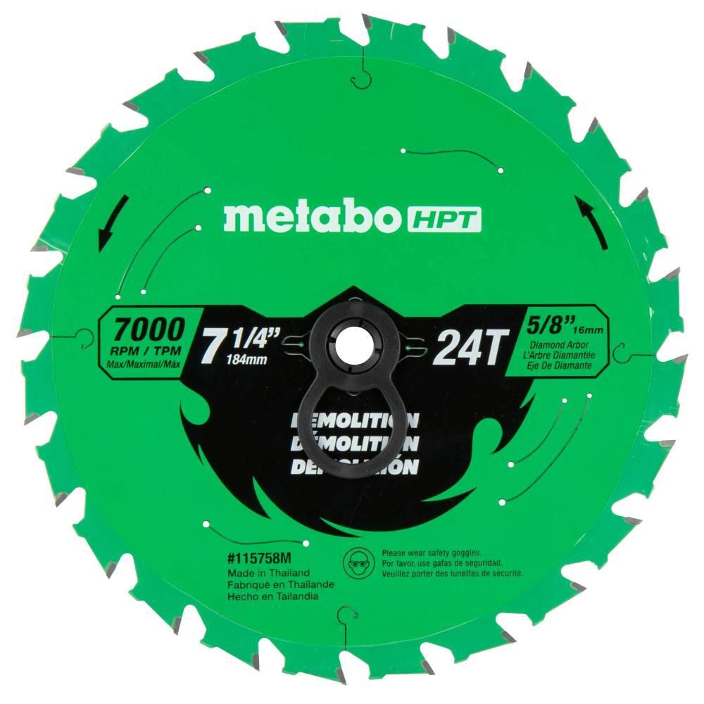 Metabo HPT Demolition 7-1/4 Inch 24-Tooth Saw Blade, large image number 2