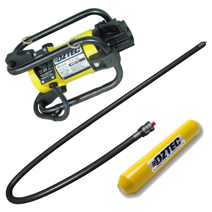 Oztec Industries 2.25HP 115V 17A Concrete Vibrator Electric Motor with Quick Disconnect System 14Ft Shaft 1-1/2 Inch Steel Head Kit