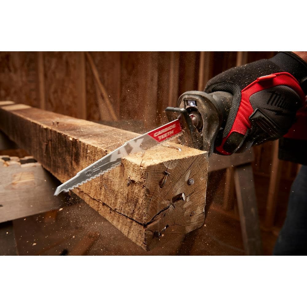 Milwaukee The Ax with Carbide Teeth SAWZALLBlade 6 in. 5T 3PK, large image number 12