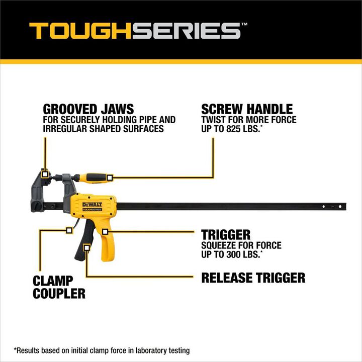 DEWALT ToughSeries 24 Inch Hybrid Clamp, large image number 1