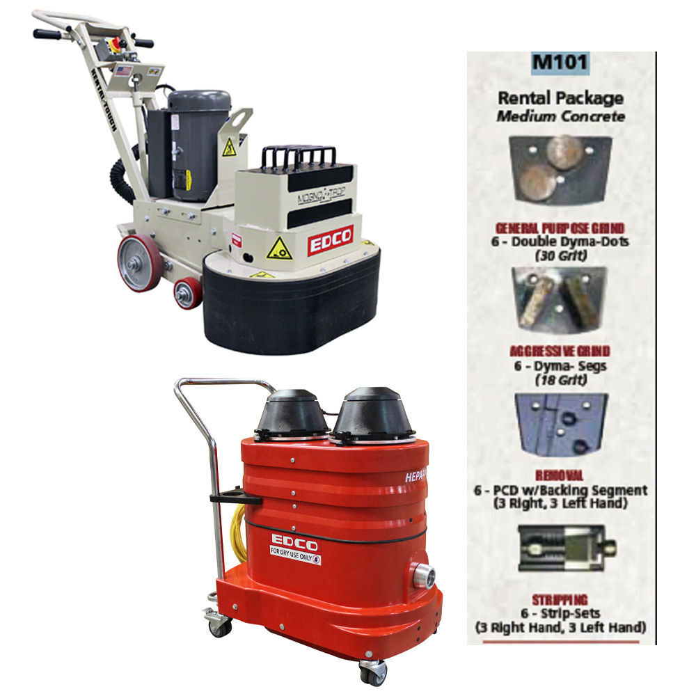 Edco 2D-HDE Magna-Trap VAC-100 Vac and M101 Grinder Kit Bundle, large image number 1