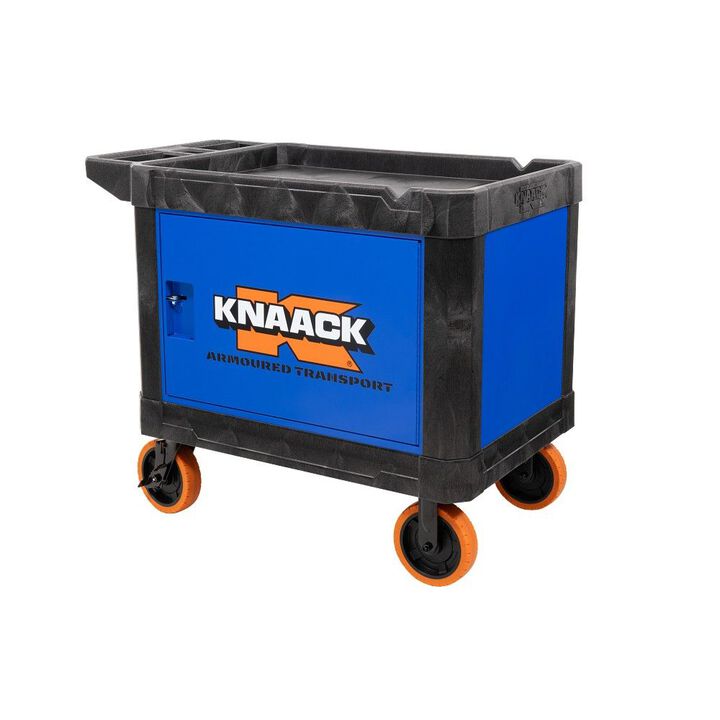 Knaack 45.5 Inch x 27 Inch x 37 Inch Steel and HDPE Armored Transport, Blue