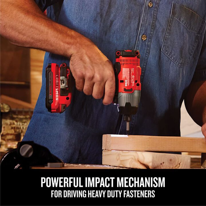 CRAFTSMAN V20* Cordless 1/4 Inch Impact Driver 1 Battery Kit, large image number 4
