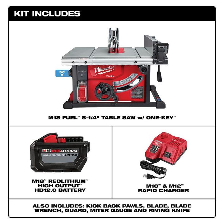 Milwaukee M18 FUEL 8-1/4 in. Table Saw with ONE-KEY Kit, large image number 1