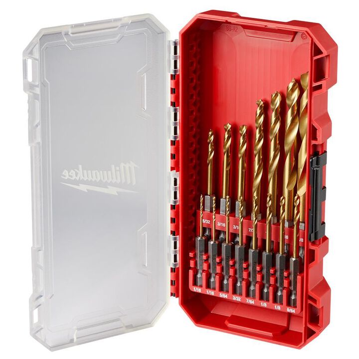 Milwaukee SHOCKWAVE Impact Duty RED HELIX Titanium Drill Bit Set 15pc