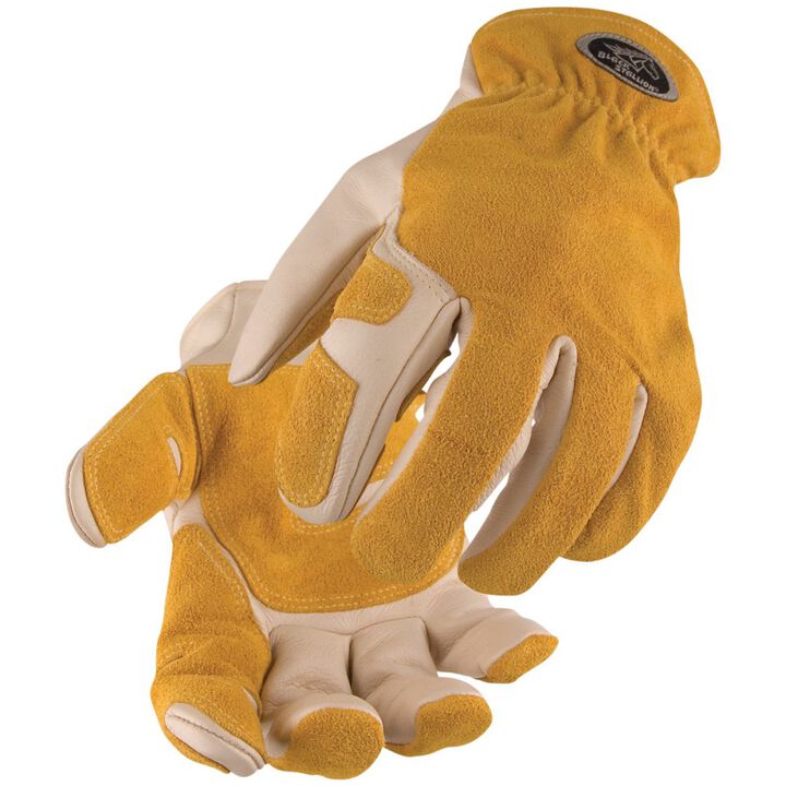 Black Stallion Versatile Grain Cowhide Palm Drivers Glove with Reinforced Palm XL