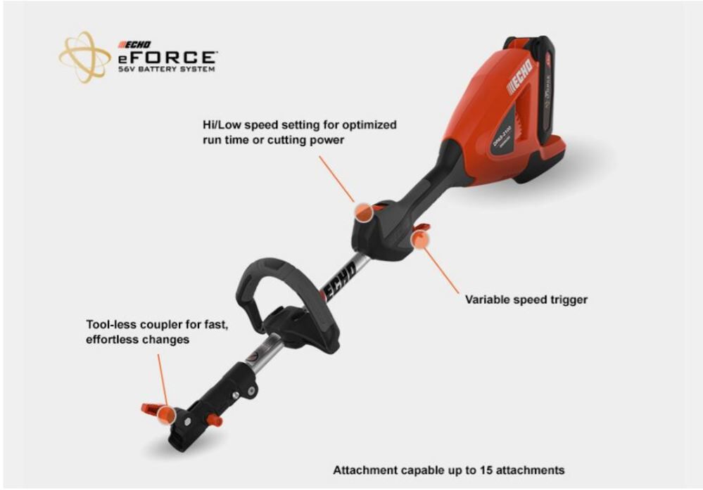 Echo eForce X Series 56V Powerhead Li Ion Battery Powered Kit, large image number 2