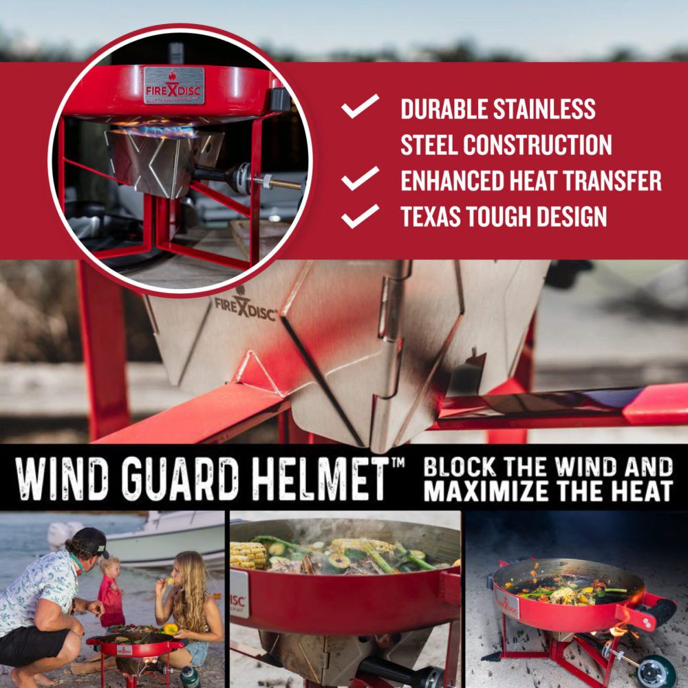 Firedisc 4 Inch x 7 Inch x 14 Inch 3 Leg Wind Helmet, large image number 6