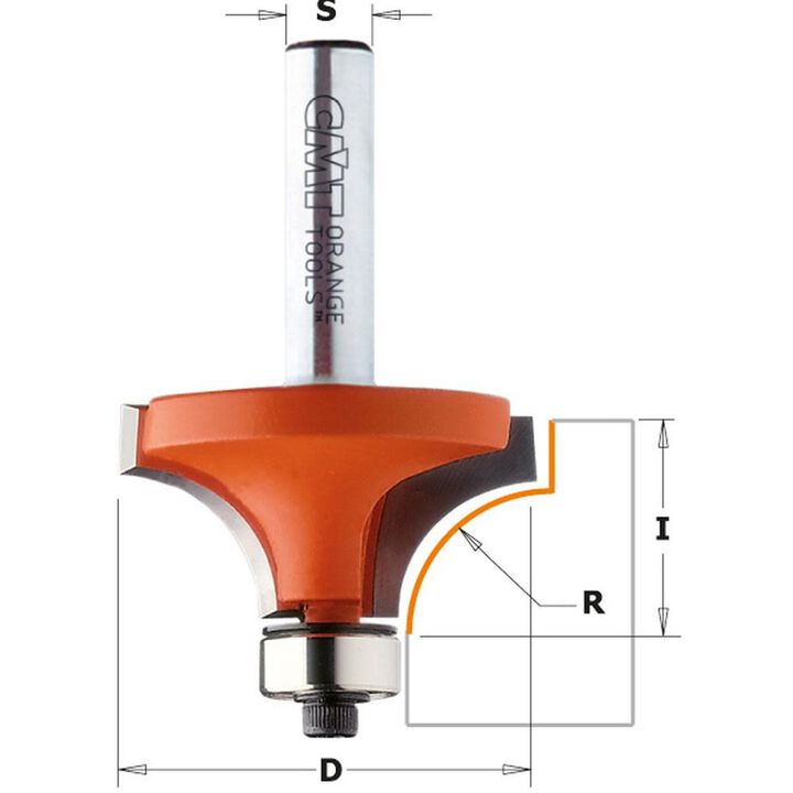 CMT Round Over Bit 1/2 In. Shank 5/8 In. Radius