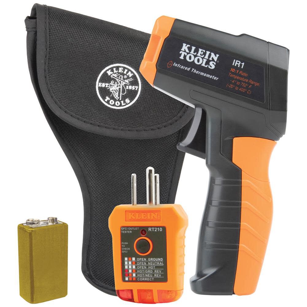 Klein Tools Infrared Thermometer with GFCI Receptacle Tester, large image number 1
