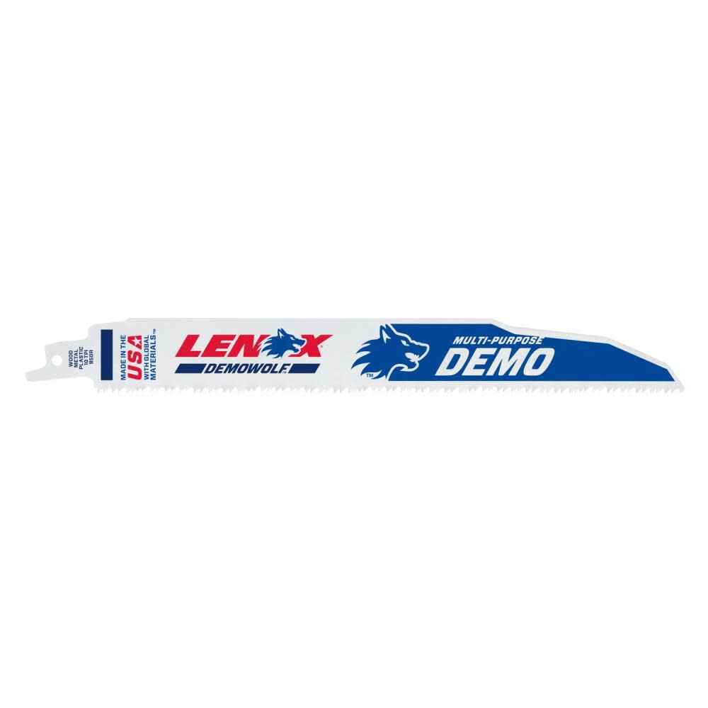 Lenox 9in 10 TPI DEMOWOLF Reciprocating Saw Blade 5pk, large image number 2