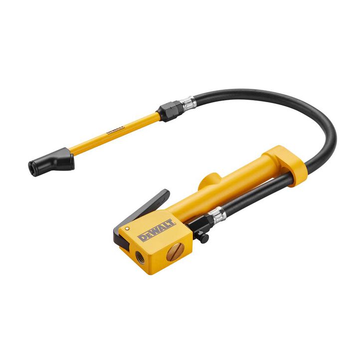 DEWALT Sight Glass Inflator with 15 Inch Hose and Dual Head Straight Chuck