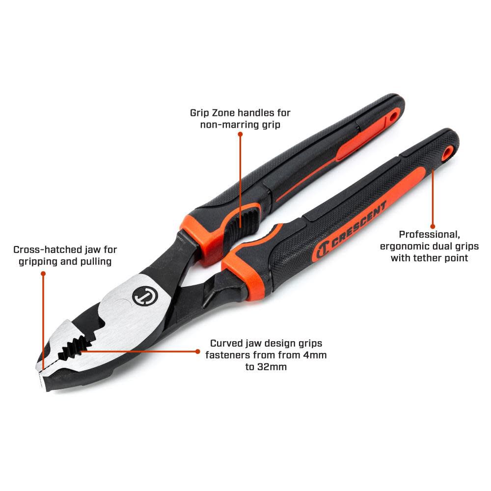 Crescent Z2 Dual Material Slip Joint Pliers 6in, large image number 2
