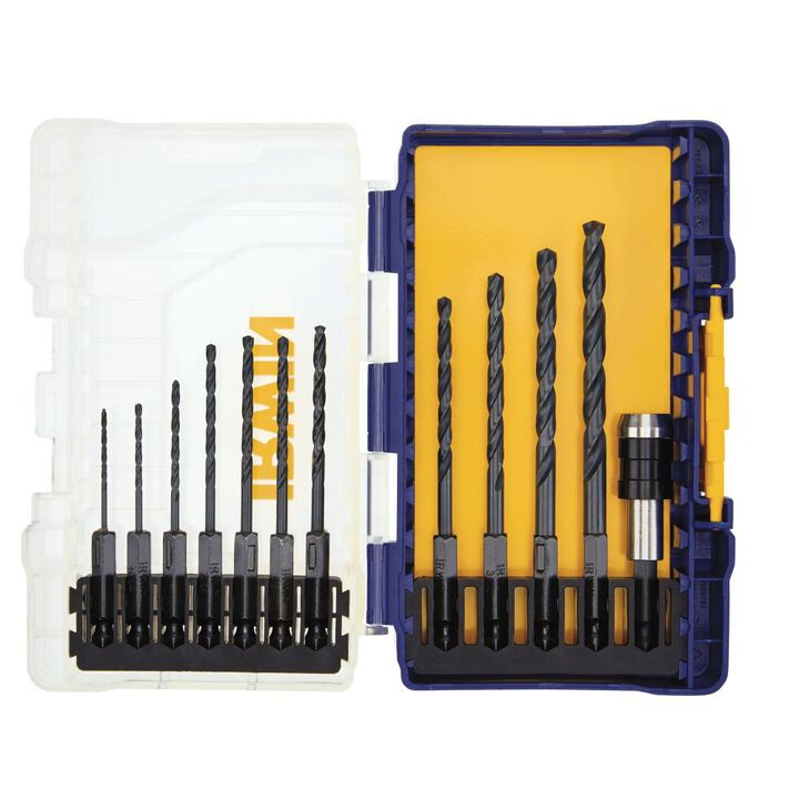 Irwin Black Oxide HSS 1/4 Inch Hex Shank Fractional Drill Bit Set 12 Pieces