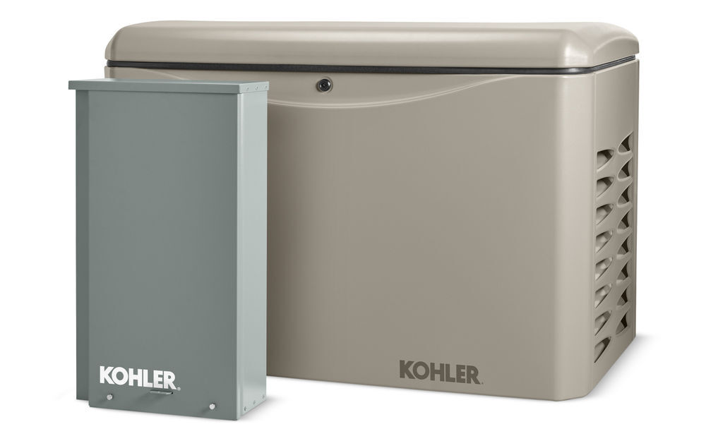 Kohler Power 14,000 Watt (14kW) Dual Fuel 50-State Air-Cooled Home Standby Generator with 200-Amp Transfer Switch, large image number 1