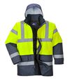 Portwest Yellow and Black Hi-Vis Contrast Traffic Jacket - Small, small image number 2