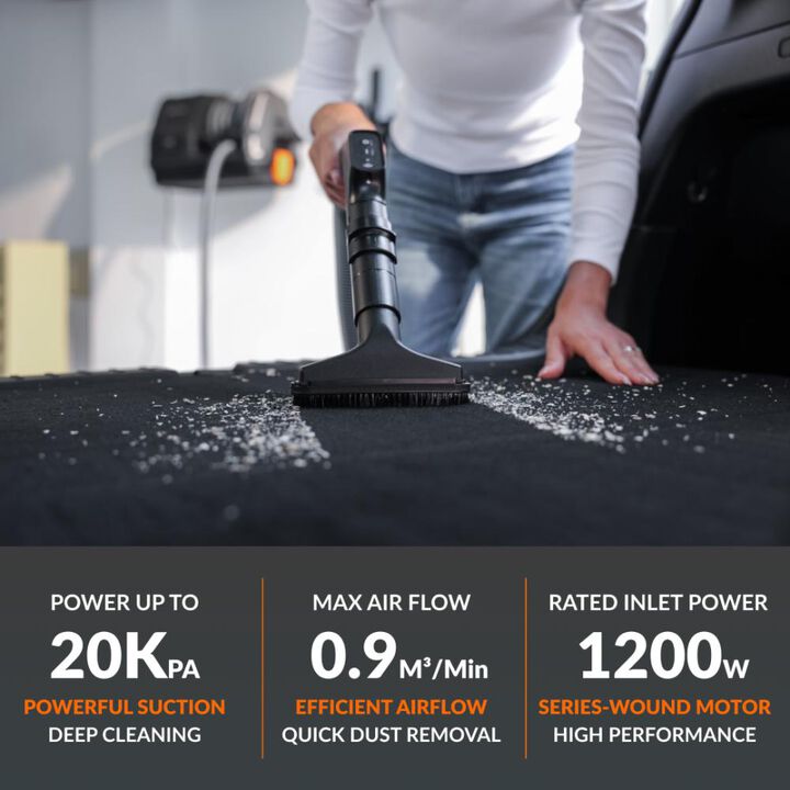 Giraffe Tools 32 Cfm Corded Retractable Vacuum Cleaner with Remote Control, large image number 4