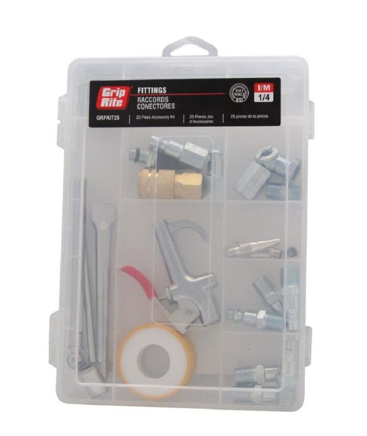 Grip Rite 25-Piece Fitting and Air Hose Accessory Kit