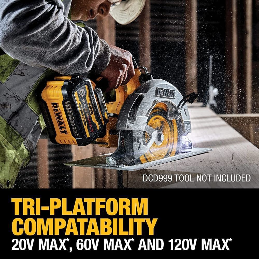 DEWALT 60V MAX 7-1/4 Inch Cordless Saw & 20/60V MAX Li-Ion Battery Bundle, large image number 15
