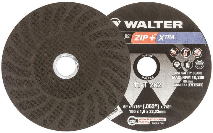 Walter Cut-Off Wheel, 6 x 1/16 x 7/8 Inch ZIP +, Type 1