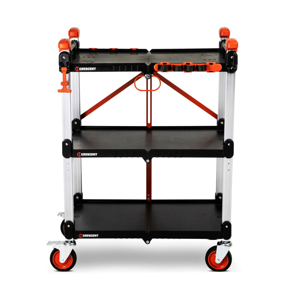 Crescent SITERUNNER 3 Shelf Folding Jobsite Cart, large image number 1