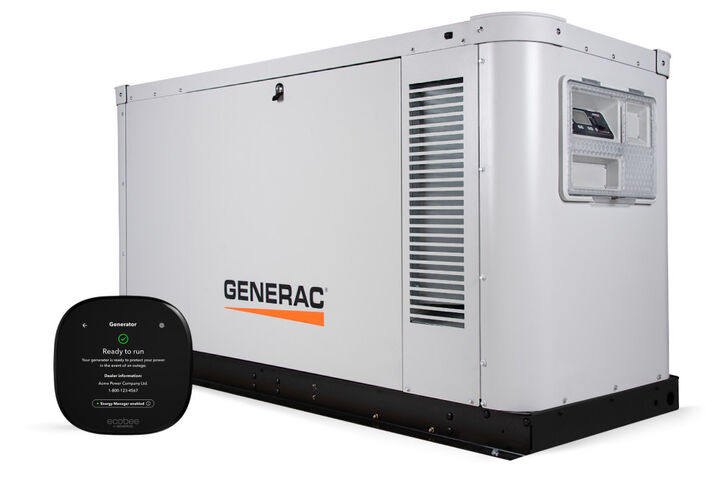 Generac Protector Series 48000 Watt 48kW Dual Fuel 48 State Liquid Cooled Standby Generator with Thermostat